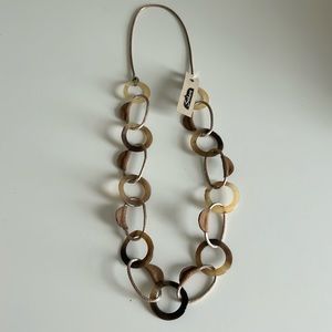Carmel Brown Resin Chunky Necklace